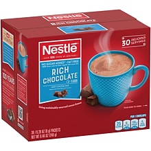 Nestle No Sugar Added Rich Chocolate Hot Cocoa, 0.28 oz., 30/Box (NES61411)