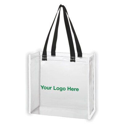 Custom Clear Reflective Tote Bag; 12x12, (QL48112)