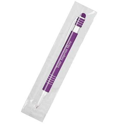 Custom Celebrity Softex Gel-Glide Stylus Cello-Wrap Pen