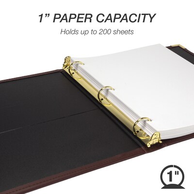 Samsill Classic Executive 1 Non-View Binder, 3-Ring ,Burgundy (SAM15134)