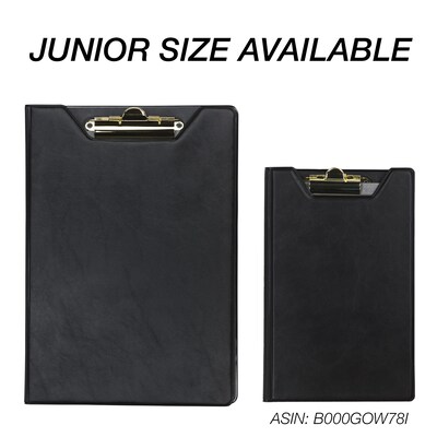 Samsill Value Series Faux Leather Padfolio/Notepad, Black (71410)