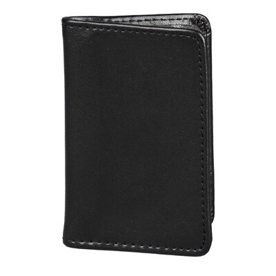 Samsill Regal 2-Compartment Portable Business Card Holder, 24-Card Capacity, Black (81220)