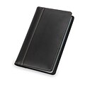 Samsill Contrast Stitch Business Card Holder, 120-Card Capacity, Black (80730)