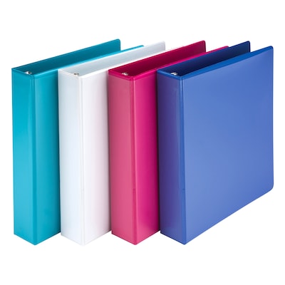 Samsill Economy 1 1/2 3-Ring View Binders, Assorted Colors, 4/Pack (MP28598)