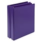 Samsill Fashion 1" 3-Ring View Binders, Purple, 2/Pack (U86308)