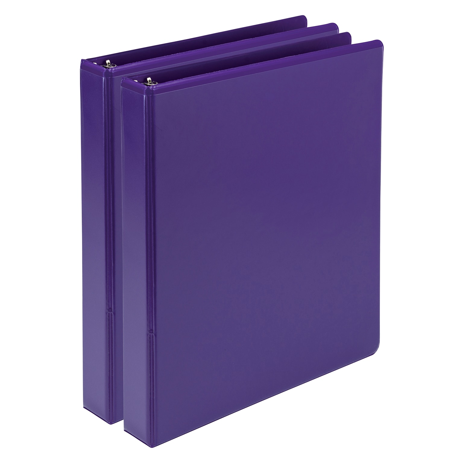 Samsill Earths Choice 1  View Binders, 3-Ring, Made in USA, Purple, 2/Pack (U86308)