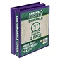 Samsill Fashion 1" 3-Ring View Binders, Purple, 2/Pack (U86308)