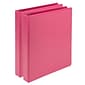 Samsill Fashion 1" 3-Ring View Binders, Pink, 2/Pack (U86376)