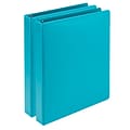 Samsill Fashion 1 3-Ring View Binders, Teal, 2/Pack (U86377)