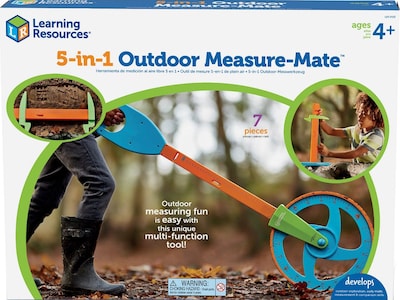 Learning Resources 5-in-1 Outdoor Measure-Mate, 2.2 x 14.4 x 13.6, Multicolor (LER0430)