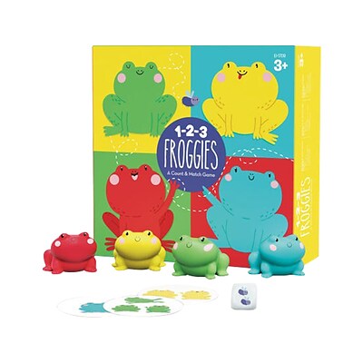 Educational Insights 1-2-3 Froggies, 8 x 5.2 x 0.75, Assorted Colors (1709)
