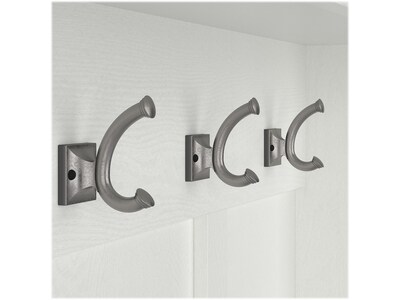 kathy ireland® Home by Bush Furniture Woodland 69" Full Entryway Storage Set with 10 Shelves, White Ash (WDL013WAS)