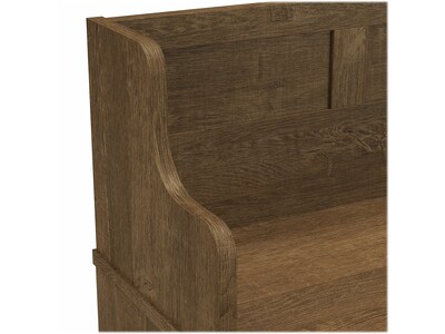 Bush Furniture Woodland 40W Entryway Bench with Doors, Ash Brown (WDL005ABR)