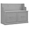 kathy ireland® Home by Bush Furniture Woodland 32 Entryway Bench with Doors, Cape Cod Gray (WDL005C