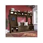 kathy ireland® Home by Bush Furniture Woodland 69" Full Entryway Storage Set with 10 Shelves, Ash Brown (WDL013ABR)