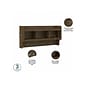 Bush Furniture Woodland Full Entryway Storage Set with Coat Rack and Shoe Bench with Doors, Ash Brown (WDL013ABR)