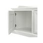 Bush Furniture Woodland 40W Hall Tree and Shoe Storage Bench with Doors, White Ash (WDL001WAS)