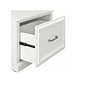 kathy ireland® Home by Bush Furniture Woodland 69" Hall Tree and Small Shoe Bench with Drawer and 2 Shelves, White Ash