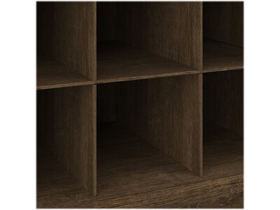 Bush Furniture Woodland 24W Hall Tree and Small Shoe Bench with Shelves, Ash Brown (WDL008ABR)