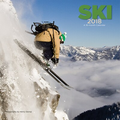 Ski 2018 12 x 12 Inch Monthly Square Wall Calendar by Wyman