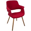 LumiSource Vintage Flair Mid-Century Modern Chair in Red (CHR-JY-VFL R)