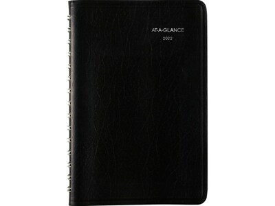 2022 AT-A-GLANCE DayMinder 5 x 8 Daily Appointment Book, Black (SK44-00-22)
