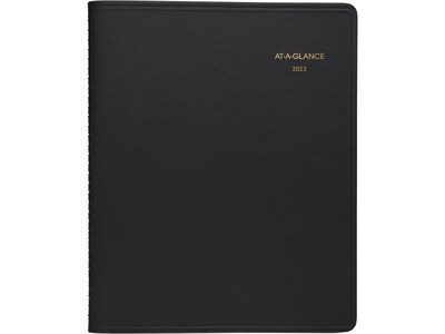 2022 AT-A-GLANCE 8.5 x 11 Daily Appointment Book, 24-Hour, Black (70-214-05-22)