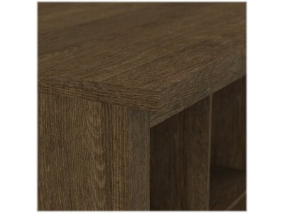 kathy ireland® Home by Bush Furniture Woodland 32" Entryway Bench with 2 Shelves, Ash Brown (WDL006ABR)