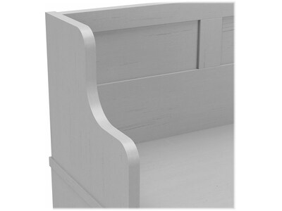 kathy ireland® Home by Bush Furniture Woodland 32" Entryway Bench with 8 Shelves, Cape Cod Gray (WDL006CG)
