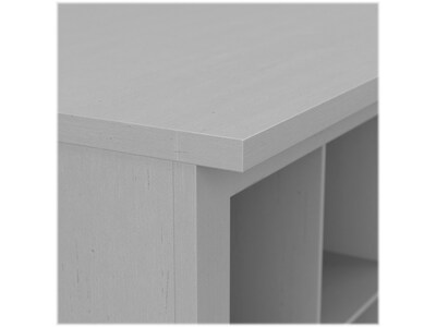 kathy ireland® Home by Bush Furniture Woodland 32" Entryway Bench with 8 Shelves, Cape Cod Gray (WDL006CG)