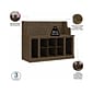 Bush Furniture Woodland Entryway Storage Set with Hall Trees and Shoe Bench with Drawers, Ash Brown (WDL012ABR)