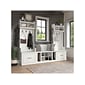 Bush Furniture Woodland Entryway Storage Set with Hall Trees and Shoe Bench with Drawers, White Ash (WDL012WAS)