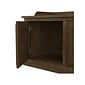 Bush Furniture Woodland 40W Hall Tree and Shoe Storage Bench with Doors, Ash Brown (WDL001ABR)