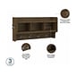 kathy ireland® Home by Bush Furniture Woodland 69" Full Entryway Storage Set with 8 Shelves, Ash Brown (WDL014ABR)