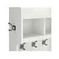 kathy ireland® Home by Bush Furniture Woodland 69" Shoe Storage Bench and Coat Rack with 4 Shelves, White Ash (WDL008WAS)