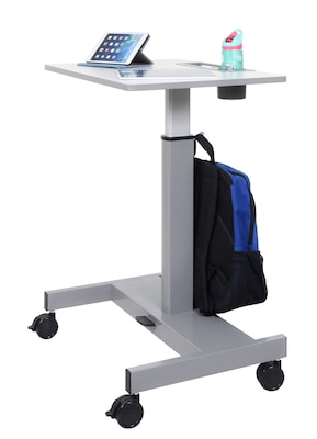 Luxor Adjustable Gray Steel Student Desk 29"-43.5"H (STUDENT-P)