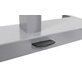Luxor Adjustable Gray Steel Student Desk 29-43.5H (STUDENT-P)