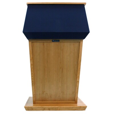 Amplivox 56"H Patriot Plus Adjustable Height Lectern, Oak Finish (SN3045A-OK)