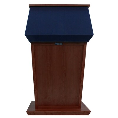 Amplivox 56"H Patriot Adjustable Height Lectern, Mahogany Finish (SN3040A-MH)