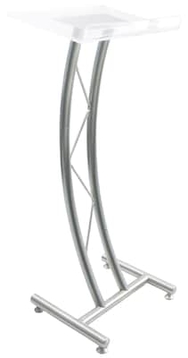 Amplivox 43H Curved Acrylic Truss Lectern, Steel Finish (SN3186)
