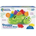 Learning Resources Steggy the Fine Motor Dino, 3.45H x 6.5W x 0.7D, Multicolor (LER9091)