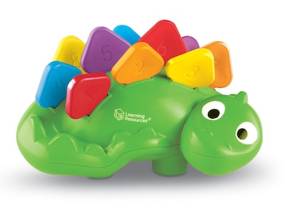 Learning Resources Steggy the Fine Motor Dino, 3.45"H x 6.5"W x 0.7"D, Multicolor (LER9091)