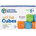 Learning Resources Lets Talk! Cubes, Assorted Colors, 6/Pack (LER6369)