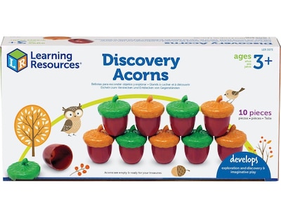 Learning Resources Discovery Acorns, Assorted Colors, 10/Pack (LER3073)