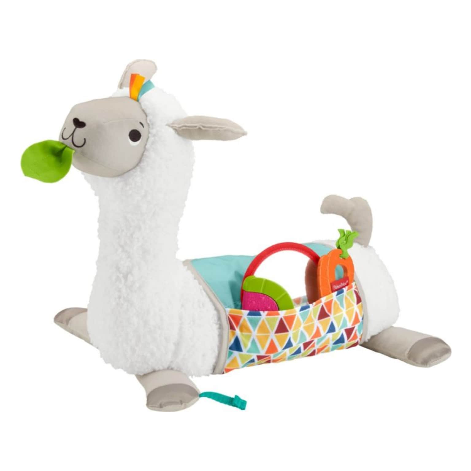 Fisher-Price Grow-with-Me Tummy Time Llama, White (FXC36)