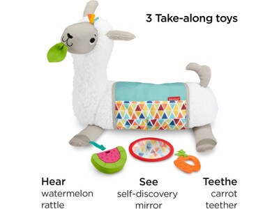 Fisher-Price Grow-with-Me Tummy Time Llama, White (FXC36)