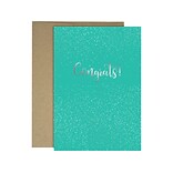 Great Papers! Congratulations Card with Envelope, 6.75 x 4.75, Sparkle Confetti/Silver, 3/Pack (20