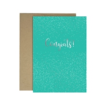 Great Papers! Congratulations Card with Envelope, 6.75 x 4.75, Sparkle Confetti/Silver, 3/Pack (20