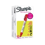 Sharpie Oil-Based Paint Marker, Medium Tip, Red, 12/Pack (2107613)