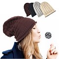 Zodaca Winter Womens Oversized Triangle Pattern Baggy Hat Crochet Beanie Knit Cap Warm Hats - Brown